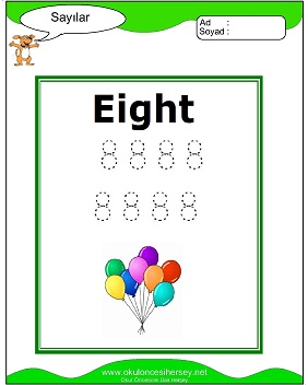 okul öncesi 1 sayısı çizgi çalışması